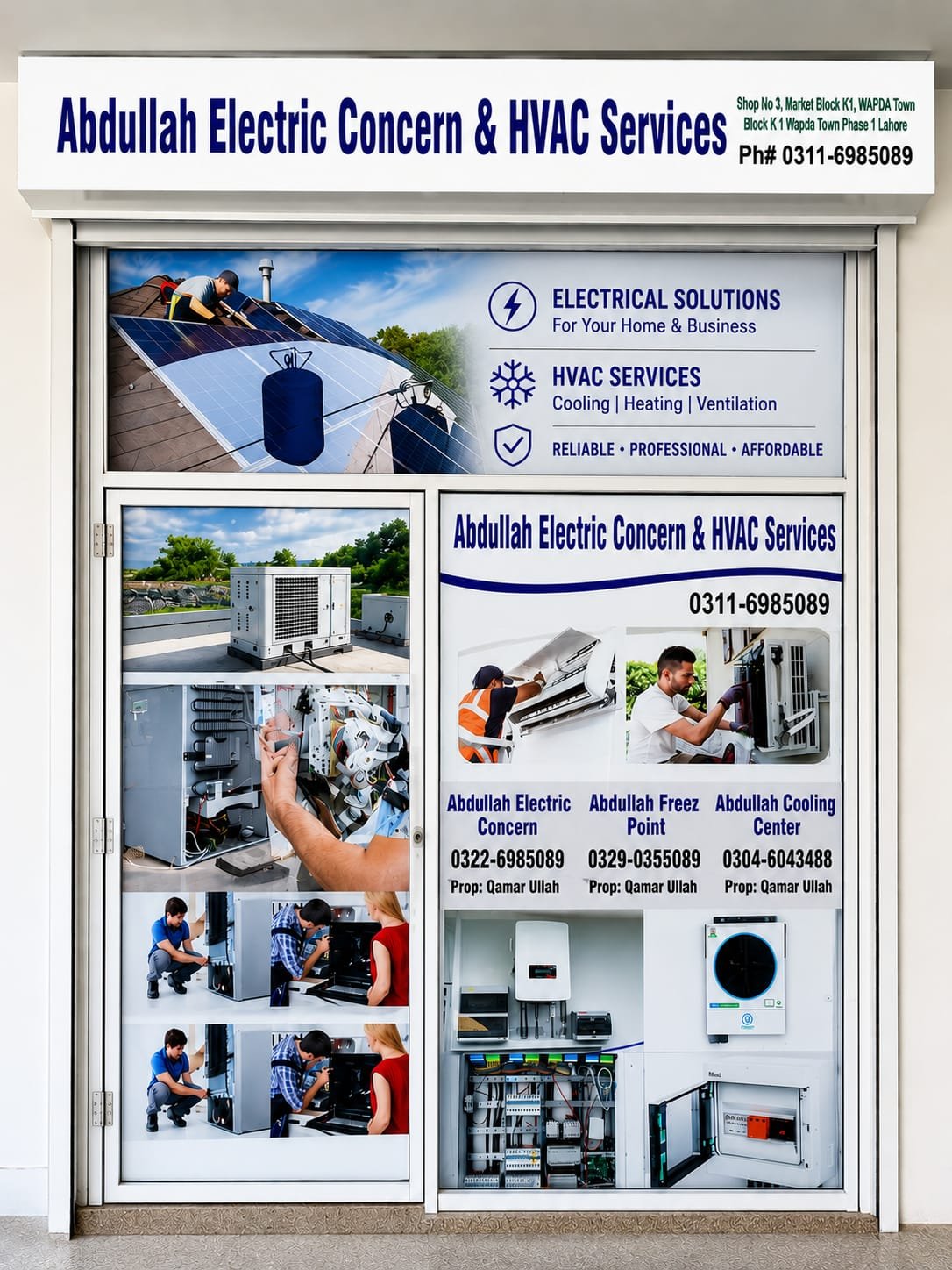 Abdullah Electric Concern & AC Services shop in Lahore